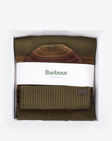 Branton Beanie and Scarf Gift Set Army Green