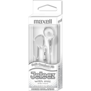 Jelleez&trade; Soft Earbuds with Mic, White