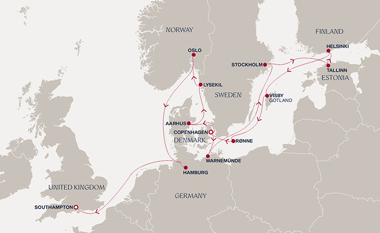 Itinerary map
