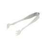 6 ¼-inch stainless steel ice tongs in hammered finish
