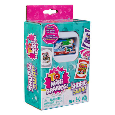 Mini Brands Shop and Swap Card Game with Collectible Toy Mini Brands Figure for Toy Collectors, for Kids Ages 5+