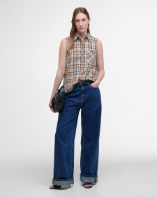 Bredon Sleeveless Shirt Hessian Tartan