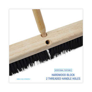 Boardwalk, 18in, Floor Brush Head, Polypropylene Bristles, Black