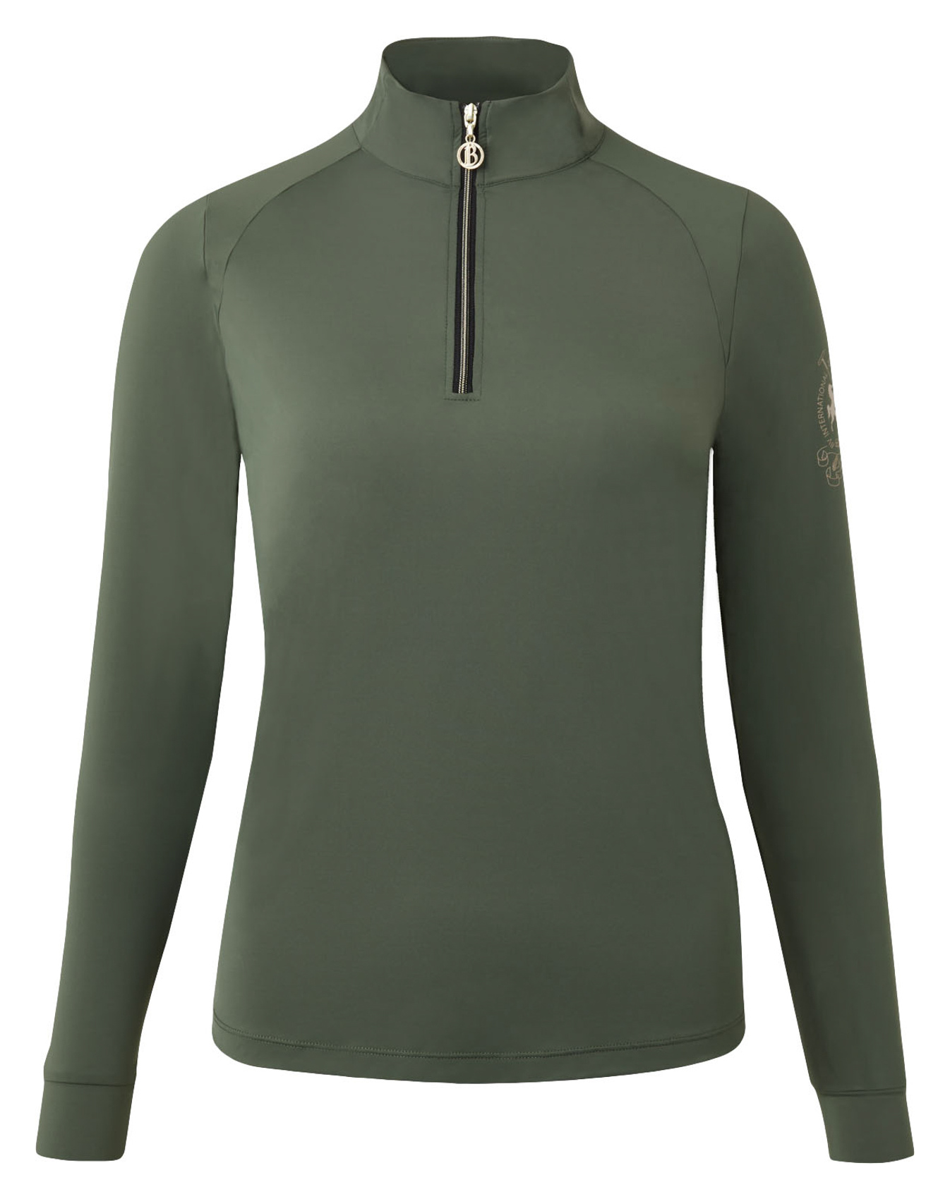 B Vertigo Sidney Womens Long Sleeved Ventilated Half Zip Shirt