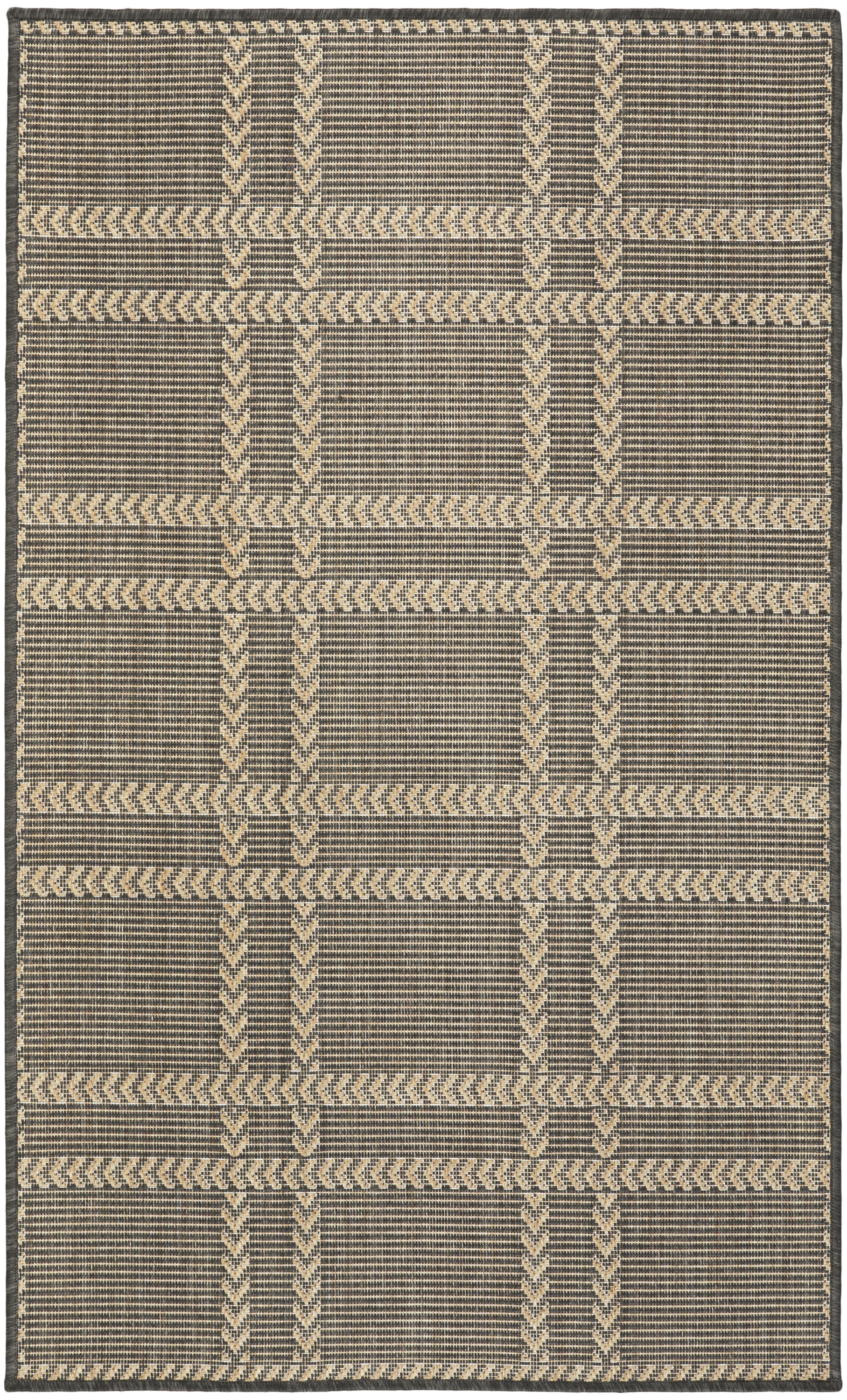 Nourison Horizon Indoor/Outdoor 3' x 5' Charcoal Modern Rug