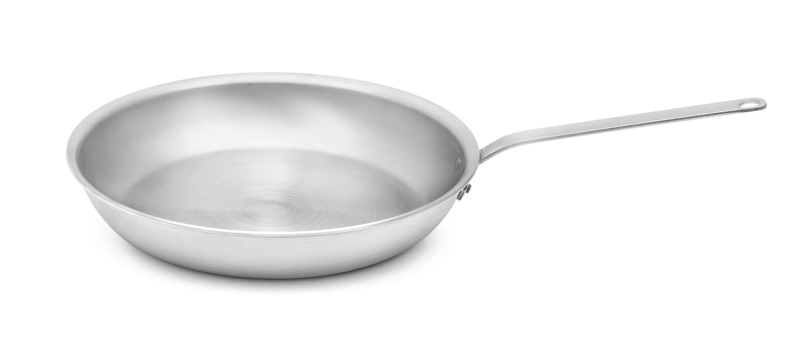 14-inch Wear-Ever® aluminum fry pan with natural finish and plated handle