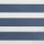 Zebra roller blind with wide navy-blue textured and white sheer horizontal bands, alternating to filter light, mounted indoors under soft ambient lighting with no visible outside view.