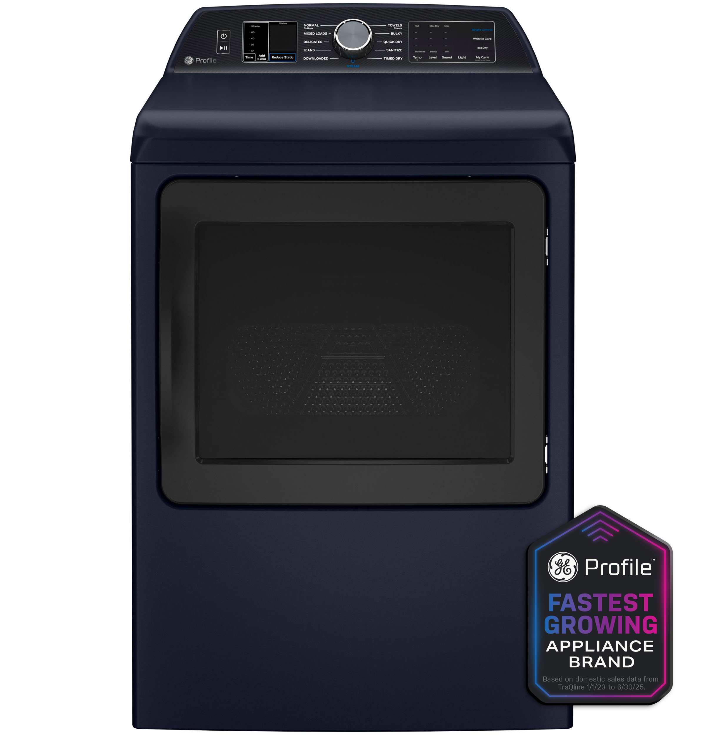 GE Profile™ ENERGY STAR® 7.3 cu. ft. Capacity Smart Gas Dryer with Steam and Washer Link