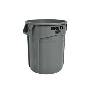Rubbermaid Commercial, VENTED BRUTE®, 20gal, Resin, Gray, Round, Receptacle