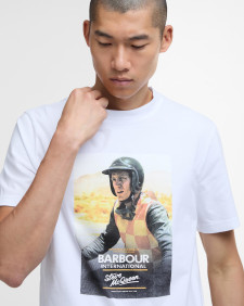 Nicholl Steve McQueen Graphic T-Shirt Whisper White