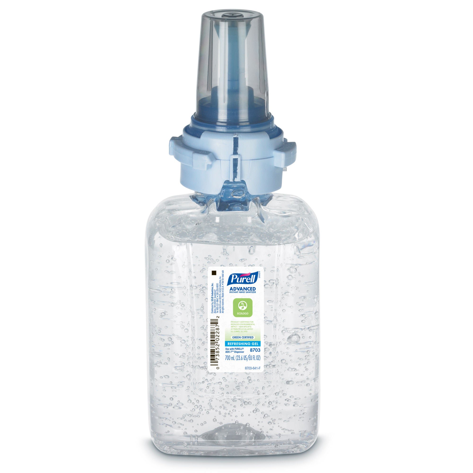 Purell Advanced Hand Sanitizer Gel, 70% Ethyl Alcohol, 700 mL Refill Bottle