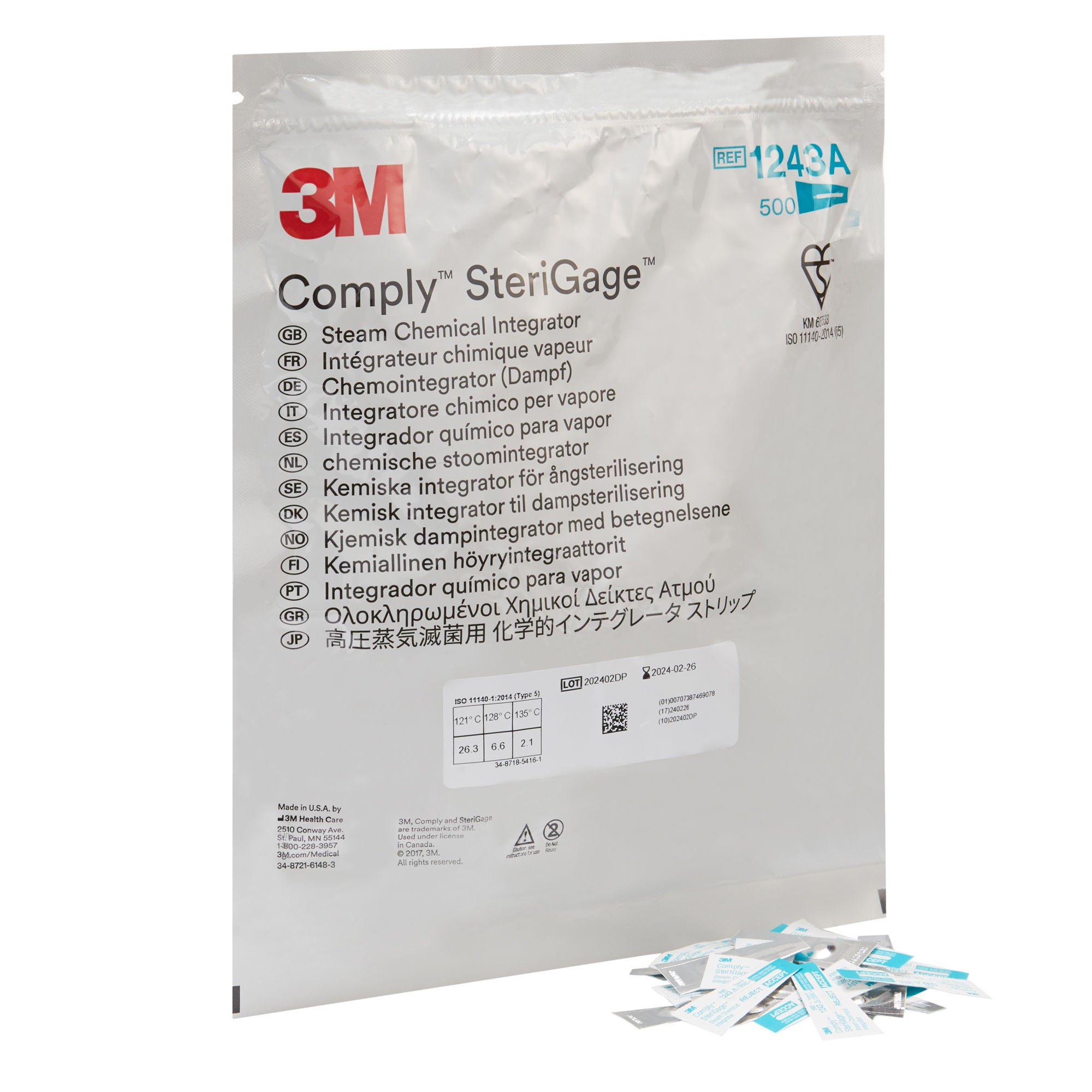 3M™ Comply™ SteriGage Chemical Integrator, Steam