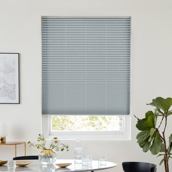 Blocks Denim Pleated blind
