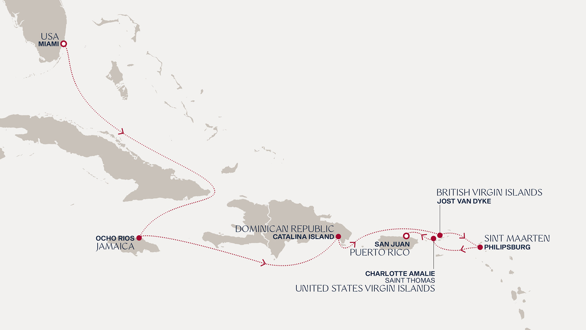 Itinerary map