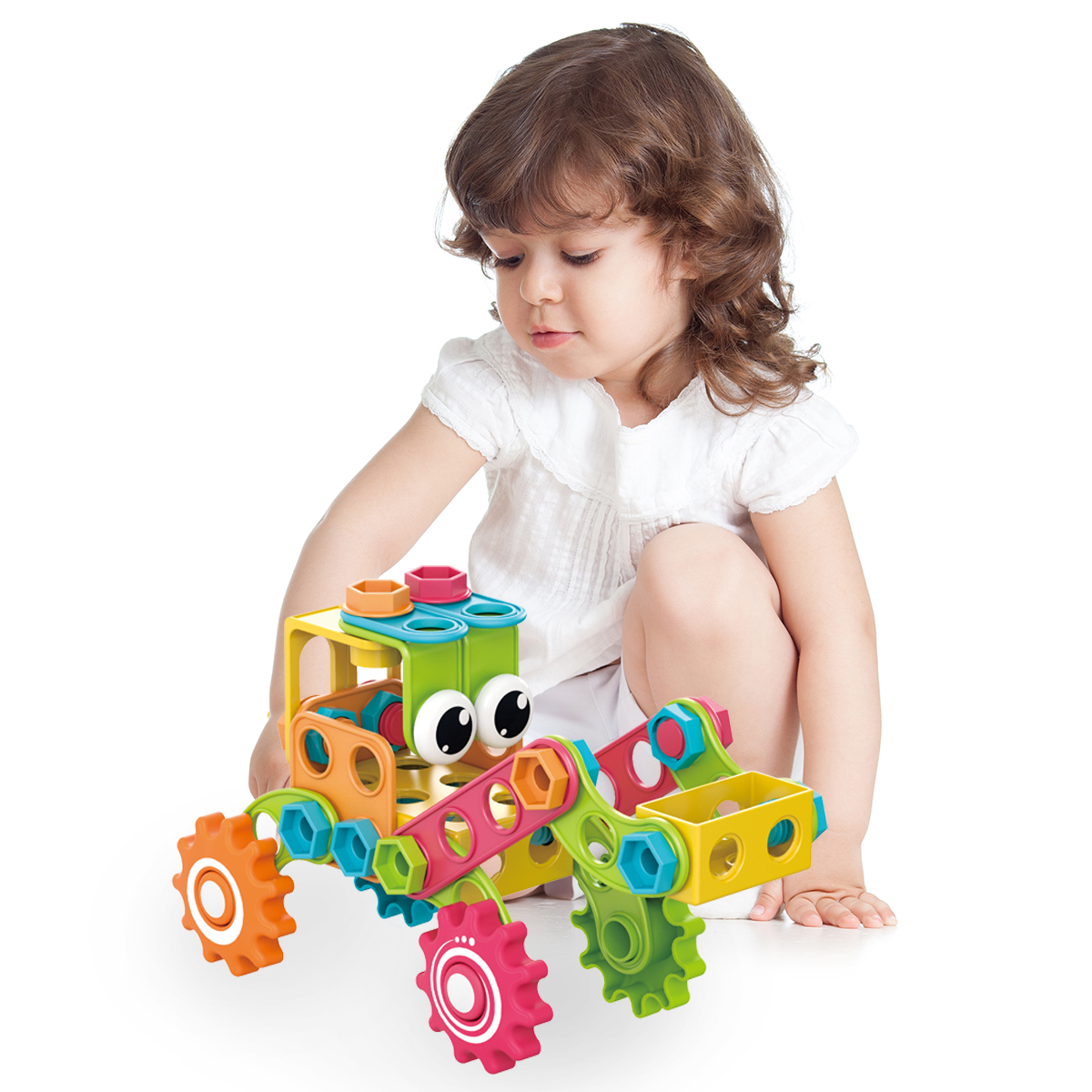 PicassoTiles Engineering Construction Building Set, 250 Pieces image number null