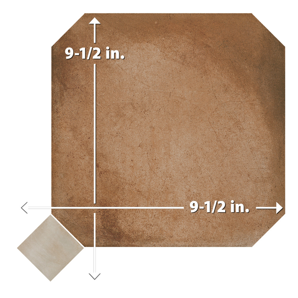 Laverton Octagon Natural with Taco Arena 7-7/8 in. x 7-7/8 in. Porcelain Floor and Wall Tile