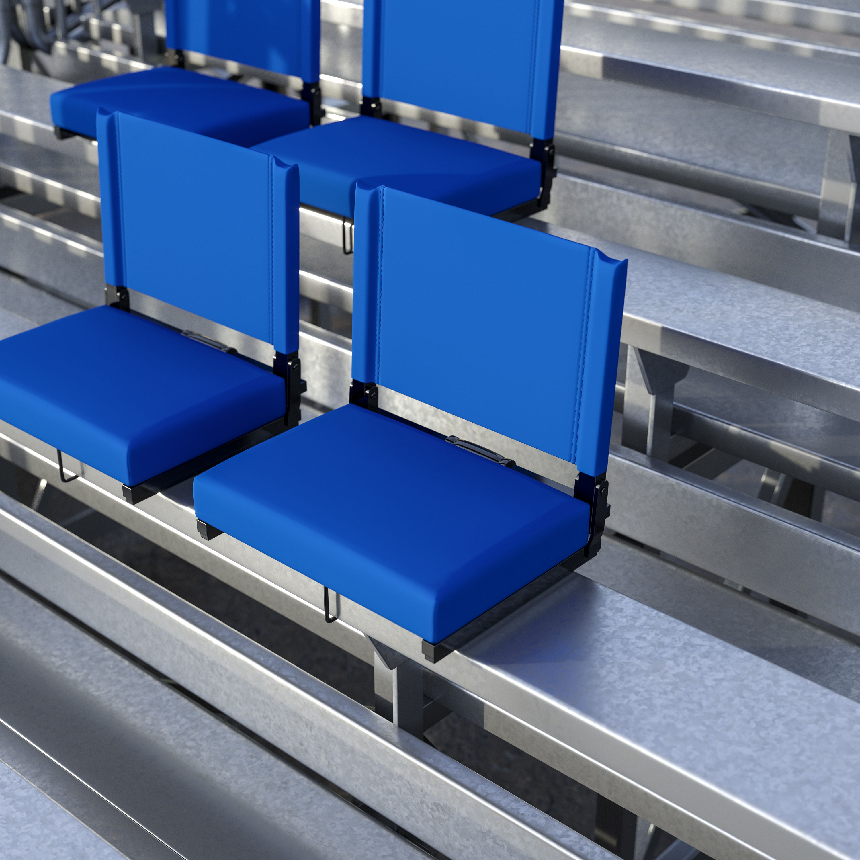 Juego de 2.500 lb. Silla de estadio ligera clasificada con asiento ultra acolchado, azul marino... - Imagen 51 de 175