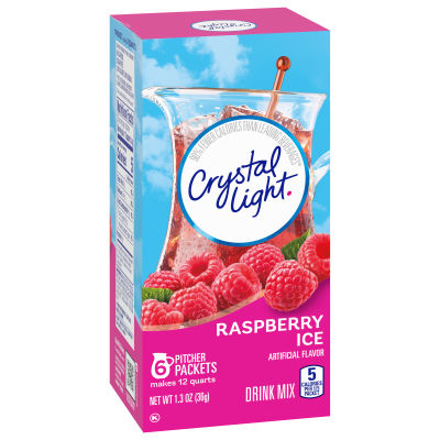 Crystal Light Raspberry Ice Drink Mix, 6 ct Pitcher Packets