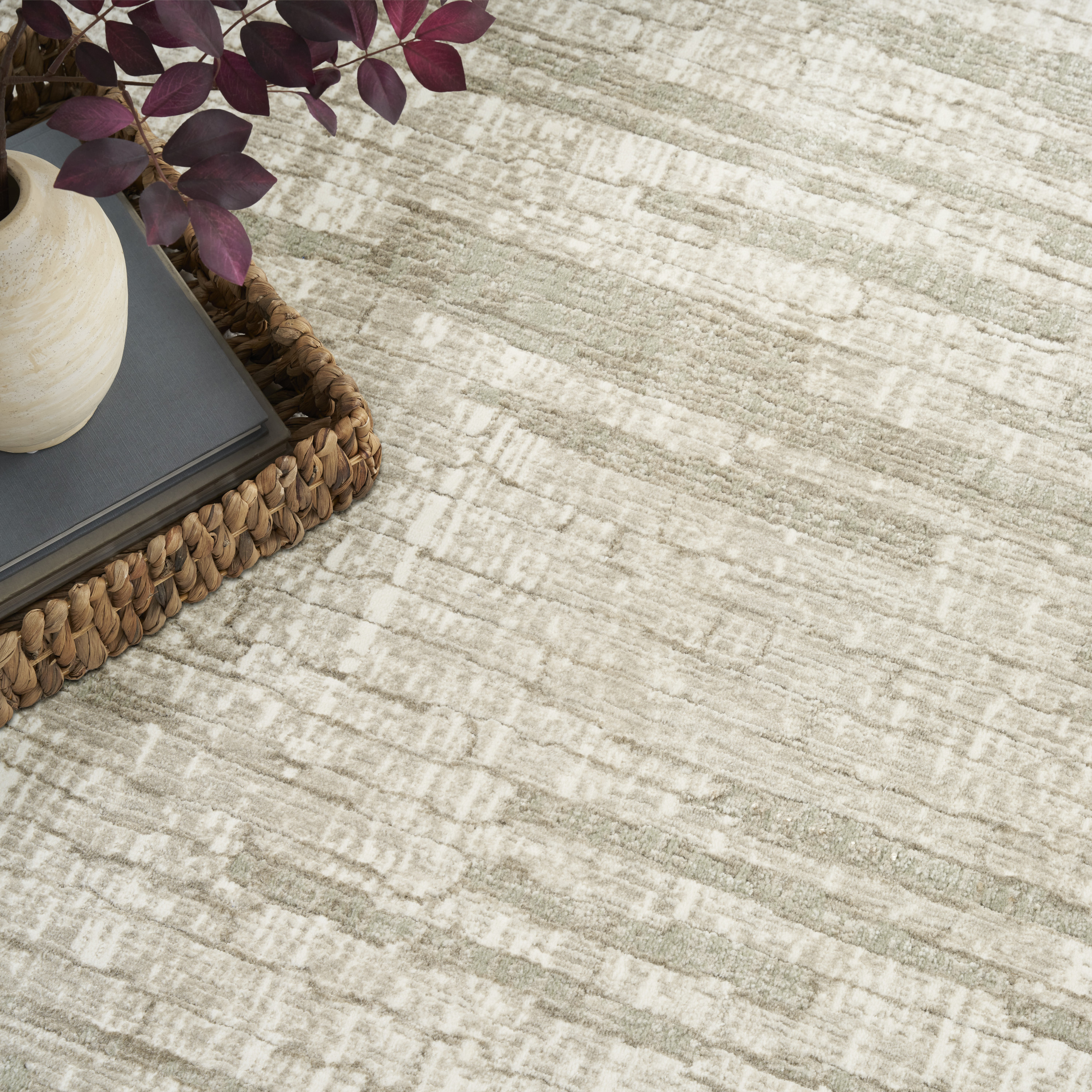 Nourison Soft Structure 5'3" x 7'3" Sage Modern Indoor Rug