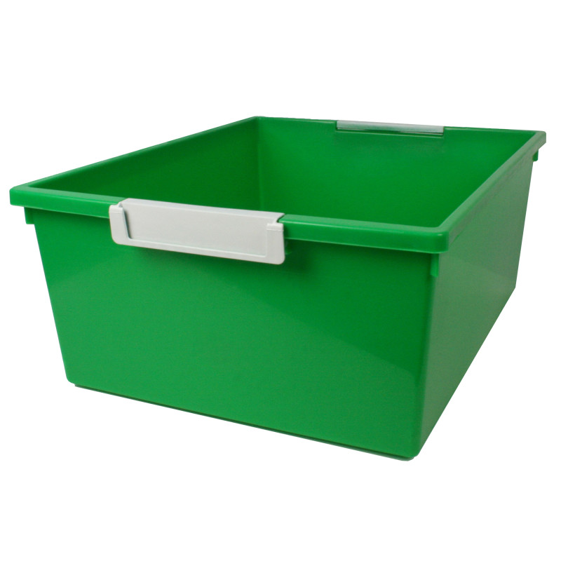 Tattle® Tray with Label Holder, 12 QT, Green