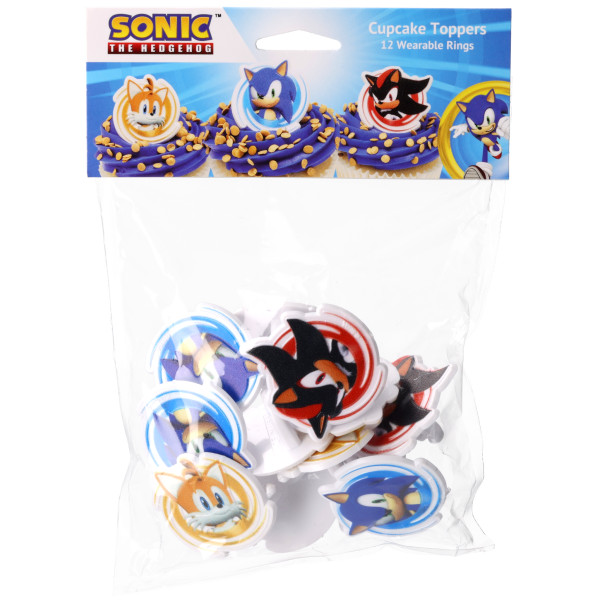 Sonic, Tails and Shadow Retail Cupcake Rings