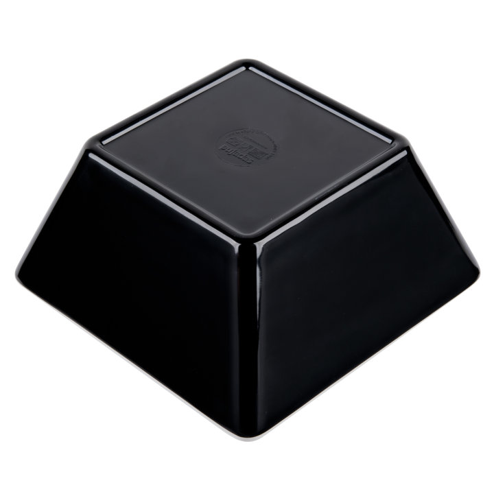 Medium square melamine cubic display bowl in black