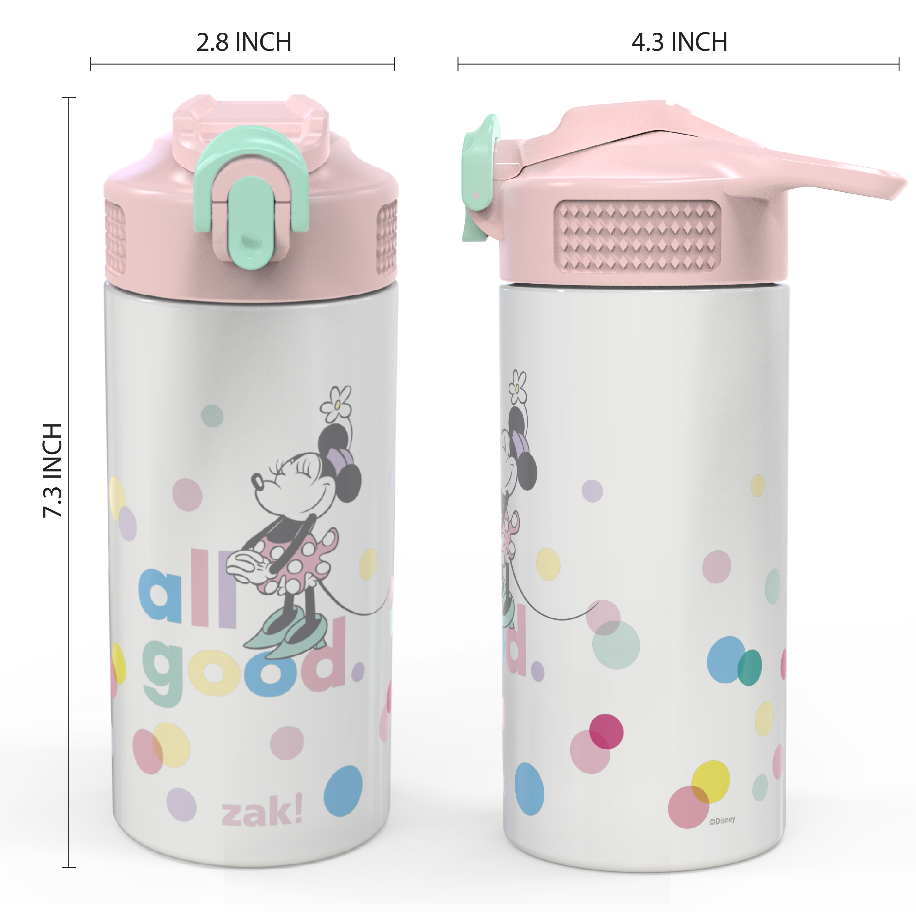 Disney 14 ounce Stainless Steel Vacuum Insulated Water Bottle, Minnie Mouse slideshow image 6 Disney 14 ounce Stainless Steel Vacuum Insulated Water Bottle, Minnie Mouse slideshow image 6