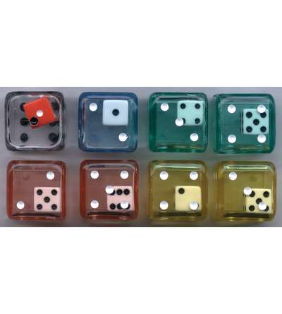 6-Sided Double Dice, Set of 8