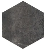 Valletta Black 8″ Hexagon Field Tile Matte Valletta Black 8″ Hexagon Field Tile Matte