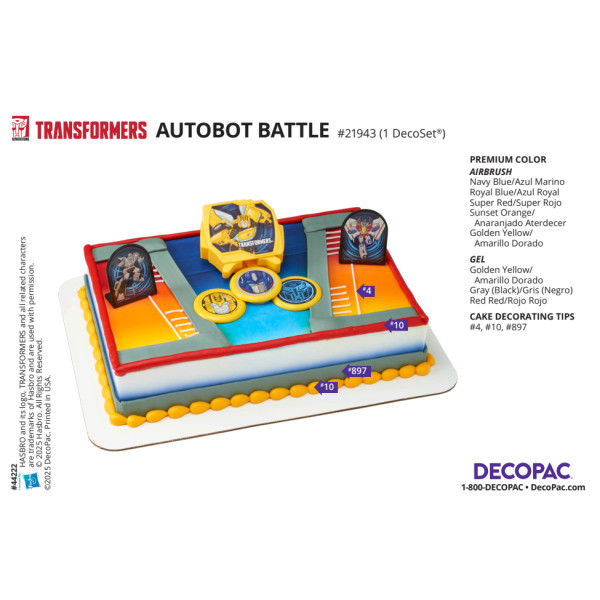Transformers™ Autobot Battle Cake Decorating Instruction Card