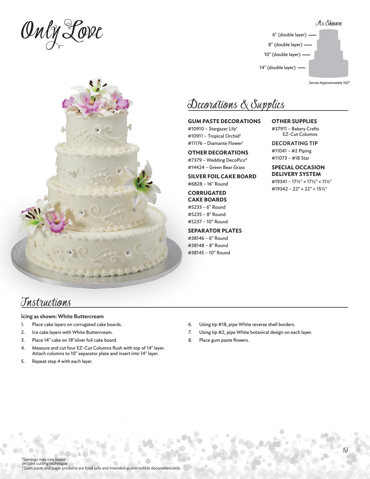 Only Love Stacked Wedding Cake Decorating Instructions DecoPac