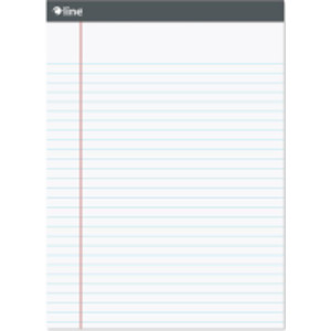 White Legal Pad, 50 Sheets, 8.5" x 11"