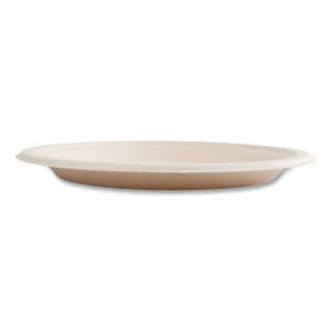Boardwalk, Bagasse PFAS-Free Dinnerware, Plate, 9" dia, Tan