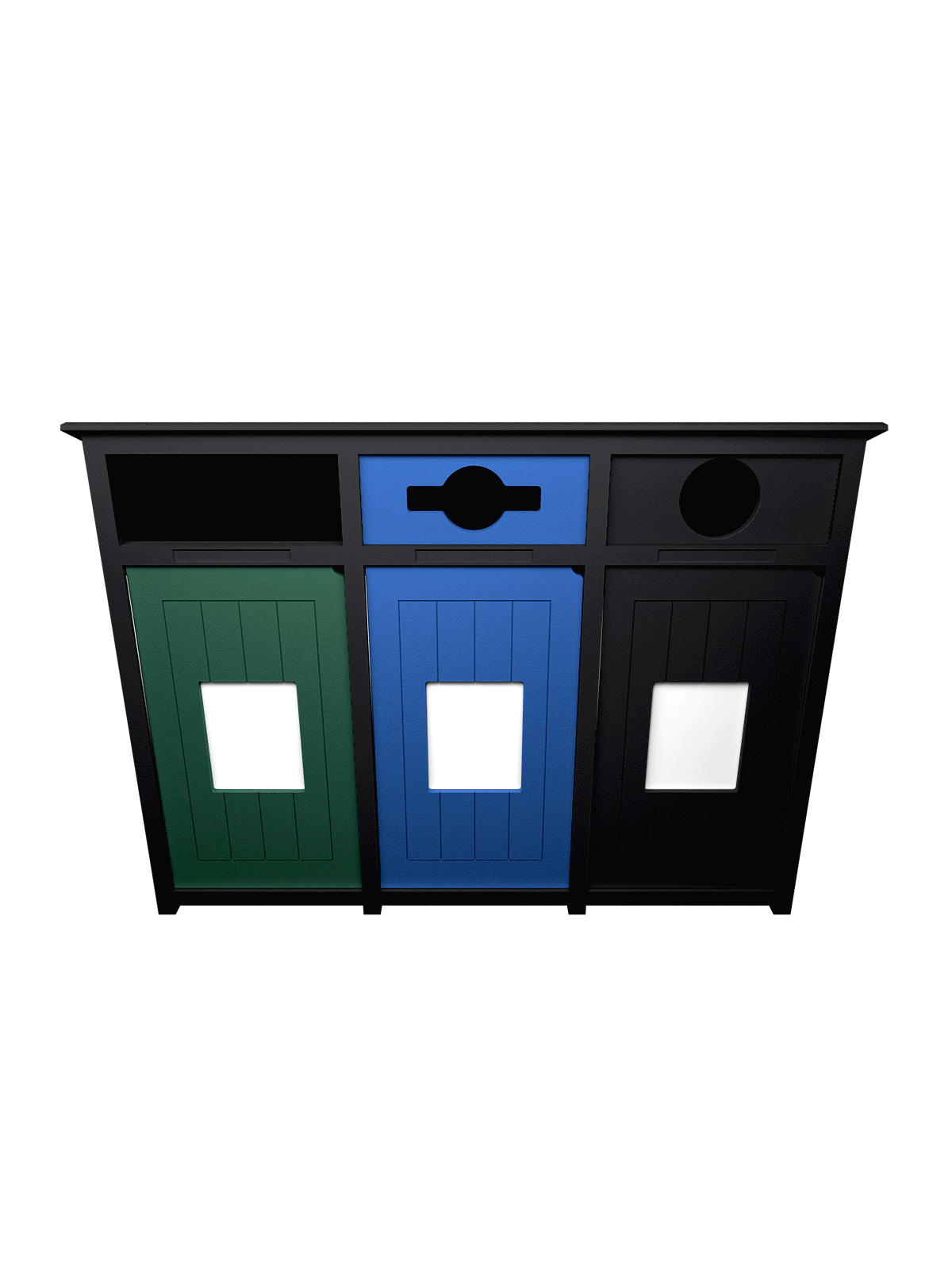 AURA – Triple – Unit – Standard – Full-Mixed-Circle – Black-Green-Blue-Black