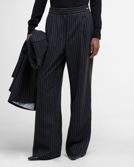 Blakely Striped Wide-Leg Trousers