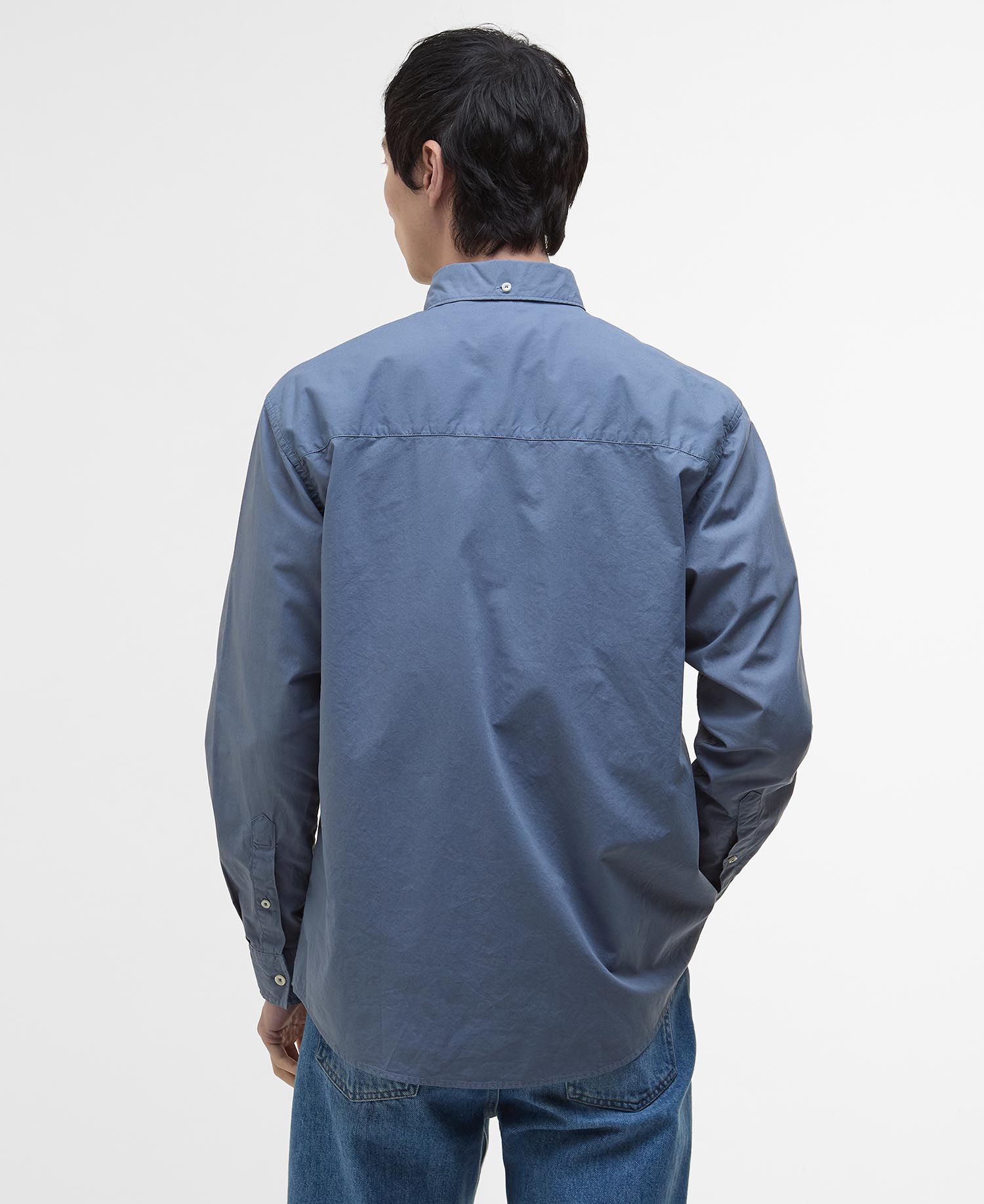 Camicia oversize in popeline tinto in capo image number 2