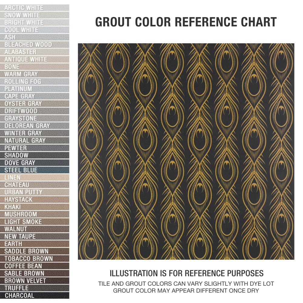 Art Deco Daiquiri Black 11-3/4 in. x 11-3/4 in. Porcelain Floor and Wall Tile