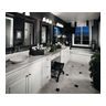 Light Bath Fixture, Gray, 24-1/2 in. Dia, Dry Location