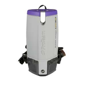 ProTeam, Super Coach Pro 10 w/ Hard Surface Tool w/ Scalloped & Flat Felt Brush Tool Kit, 14", Backpack Vacuum