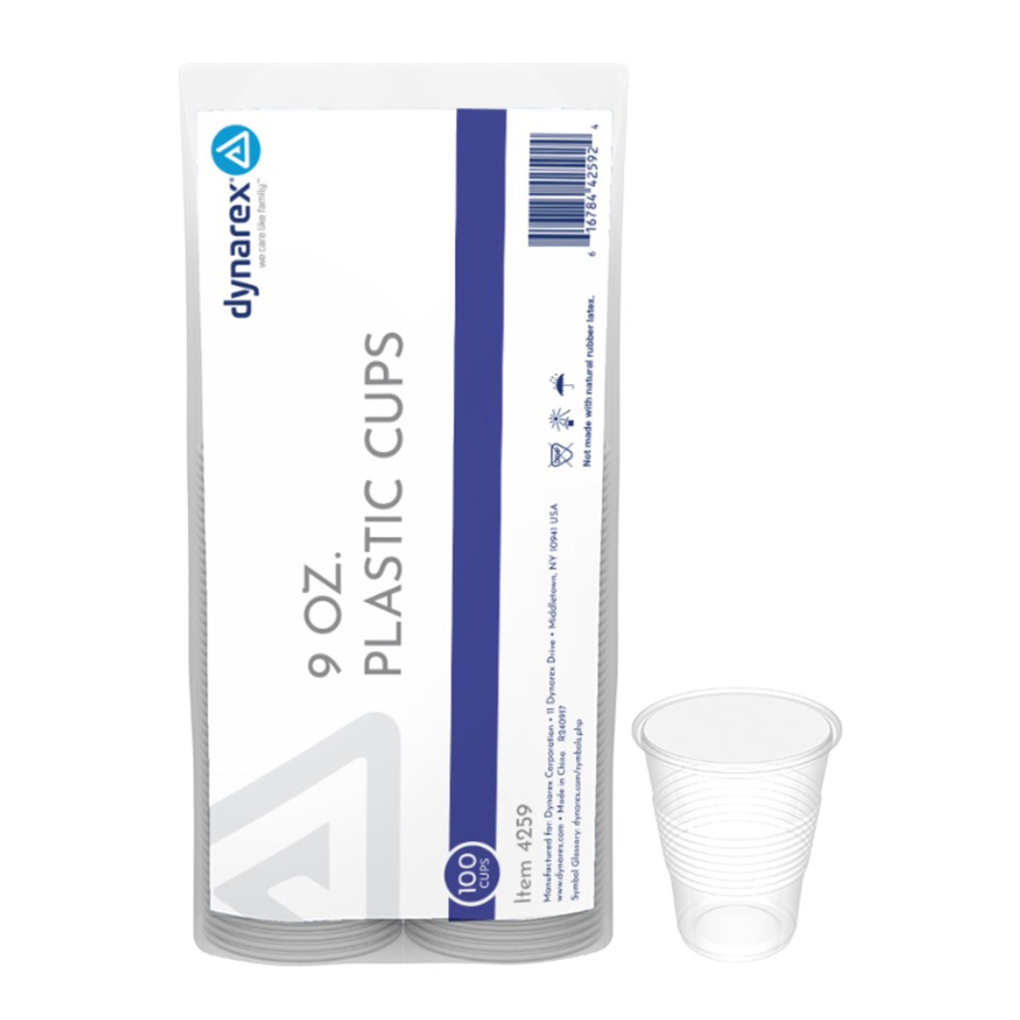dynarex® Polypropylene Drinking Cup, 9 ounce