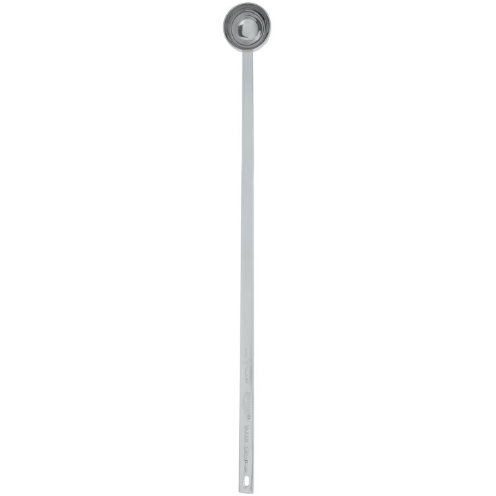 1-tablespoon round stainless steel measuring spoon with long handle