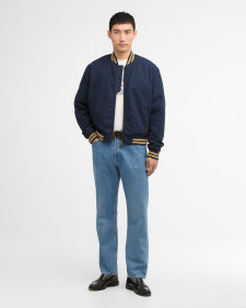 Dobson Casual Varsity Jacket Navy