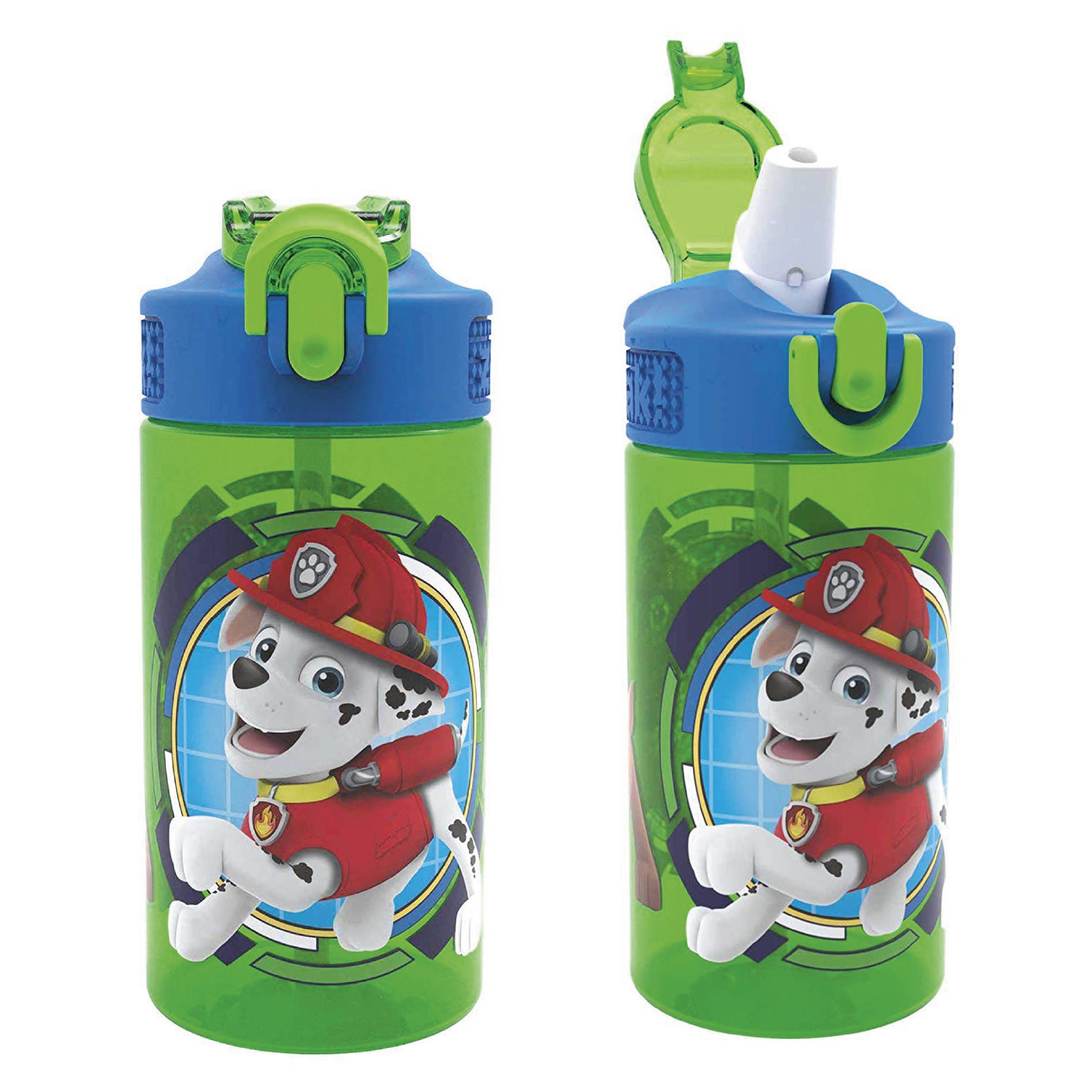 Paw Patrol 16 ounce Reusable Plastic Water Bottle with Straw, Rocky, Rubble & Chase slideshow image 3 Paw Patrol 16 ounce Reusable Plastic Water Bottle with Straw, Rocky, Rubble & Chase slideshow image 3