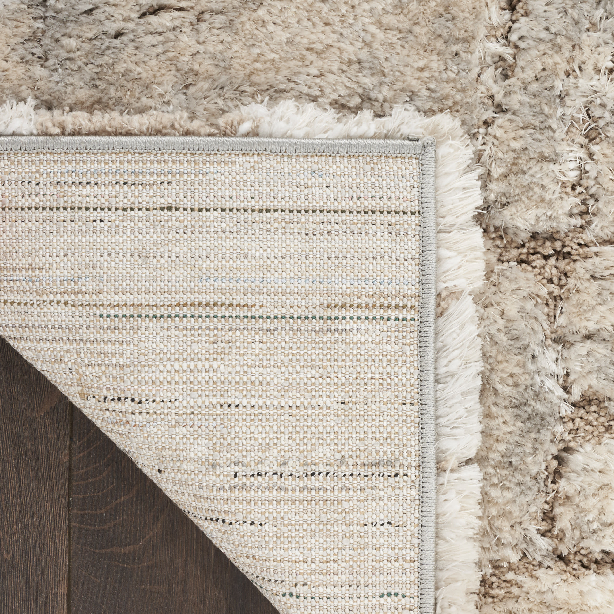 Nourison Dreamy Shag 6'7" x 9'2" Ivory Beige Shag Indoor Rug