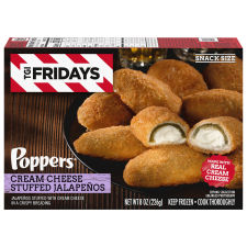 TGI Fridays Cream Cheese Stuffed Jalapeno Poppers, 8 oz Box
