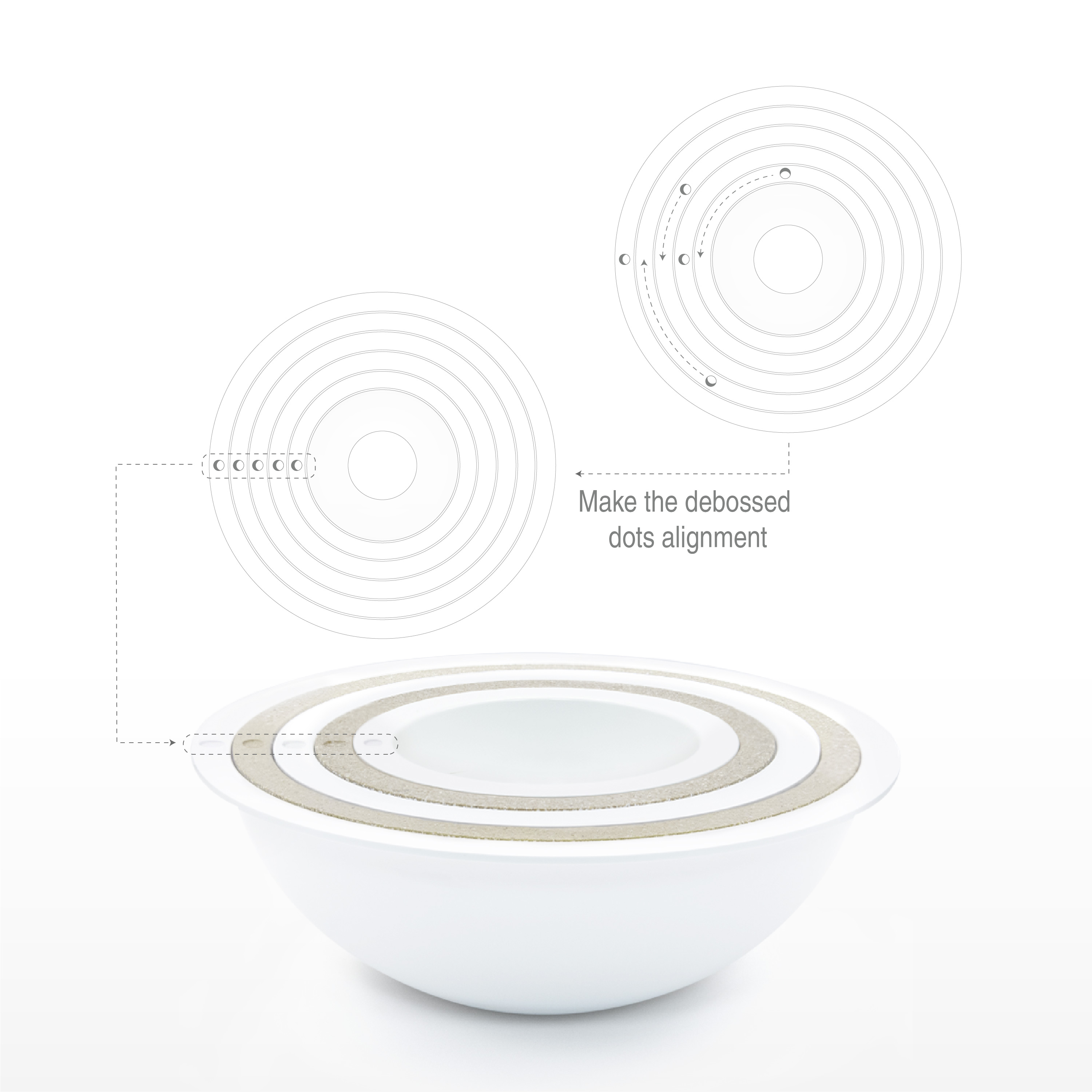 Tilt Mixing Bowl Set, White, 5-piece set