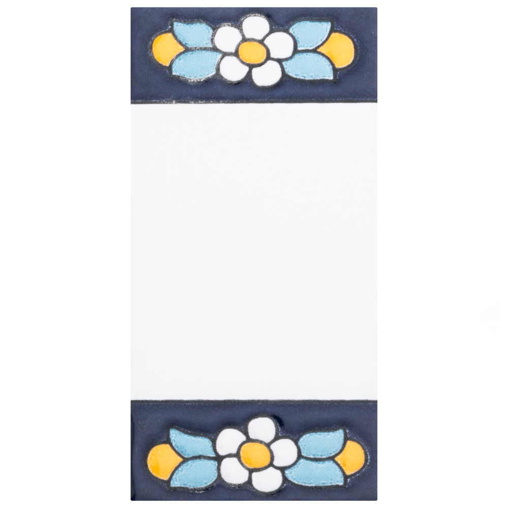 Sevillano Flora Address Accents Blank 2-1/8 in. x 4-3/8 in. Ceramic Wall Trim