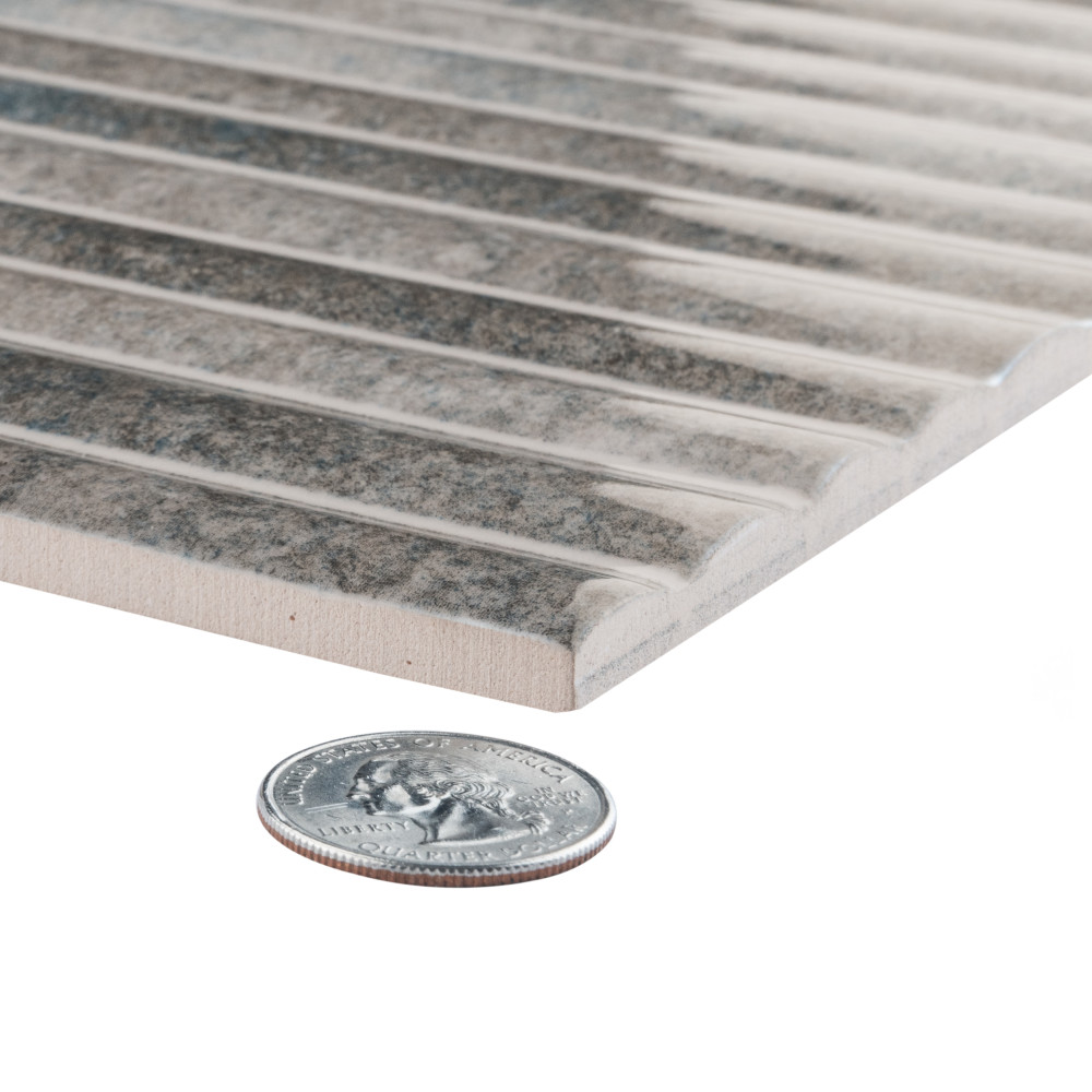 Rubik Greige 5-7/8 in. x 11-3/4 in. Ceramic Wall Tile