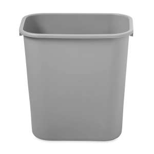 Rubbermaid Commercial, 7 gal, Resin, Gray, Rectangle, Receptacle