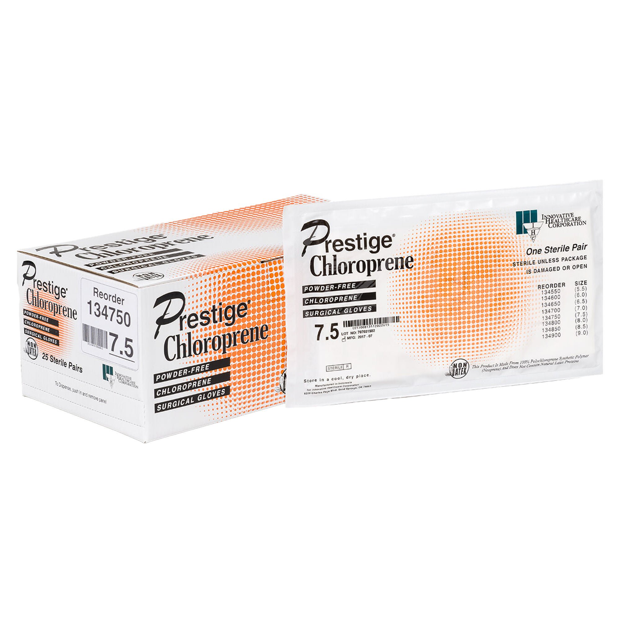 DermAssist® Prestige® Polyisoprene Surgical Glove, Size 7.5, Ivory
